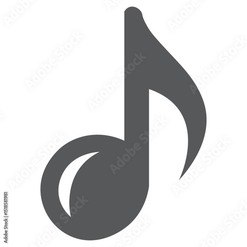 music notes icon set, poised as the focal subject in a high-quality stock photograph, emphasized by defined bold lines, musically perfect, clarity, isolated on transparent background, used for web.