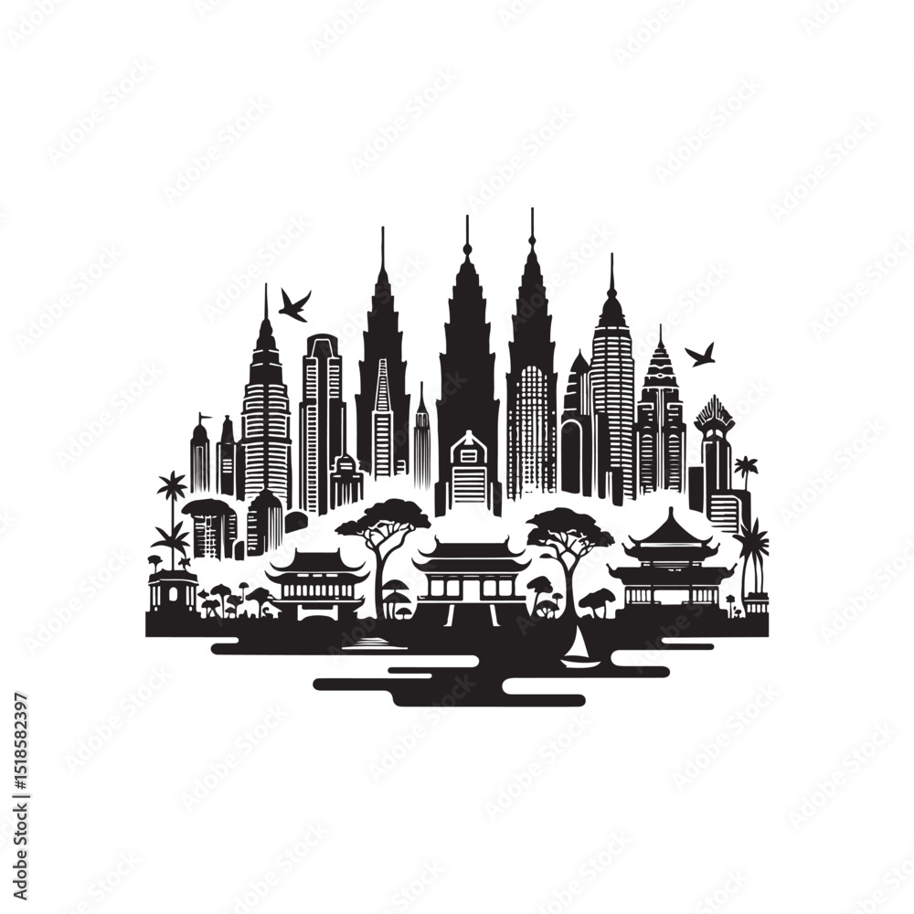 Naklejka premium City Vector (3).eps