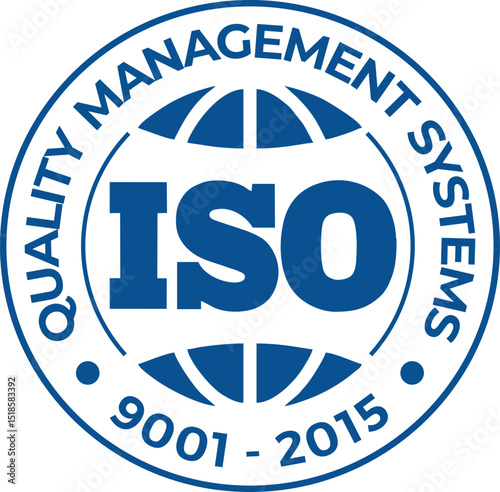 ISO 9001-2015 Quality Management Systems Icon | Compliance and Certification for Business Standards