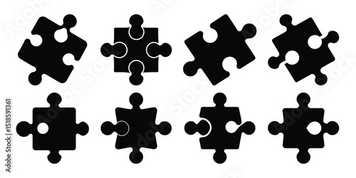 puzzle piece silhouette white background