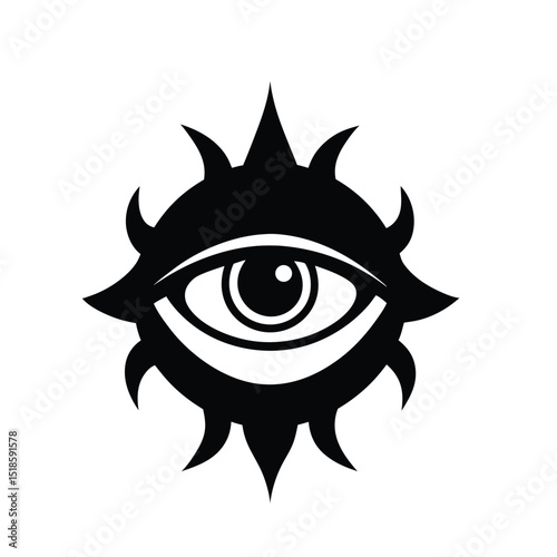 Vector illustration of a Scared eye