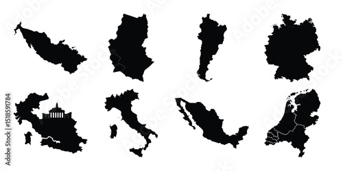 Country map icon 