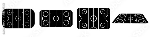 Hockey field icon vector set. Hockey rink illustration sign collection. Hockey symbol or logo.