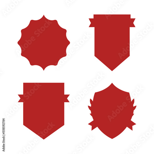 set of red ribbons