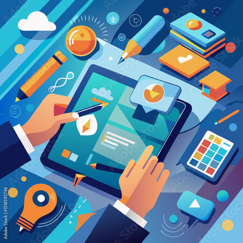 Digital Marketing Strategy Planning Collaboration Teamwork Concept