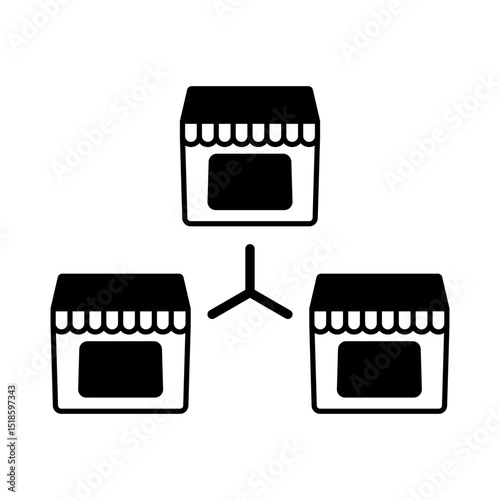 franchise icon, simple flat style, vector illustration symbol sign logo template pictogram, for ui or ux isolated on white for mobile app, editable