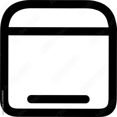 Minimalist icon representing a card, suitable for finance, payment, or user interface applications.