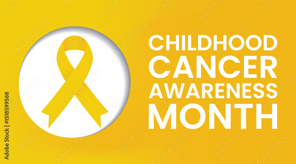 Obraz premium Childhood Cancer awareness month observed each year during September.