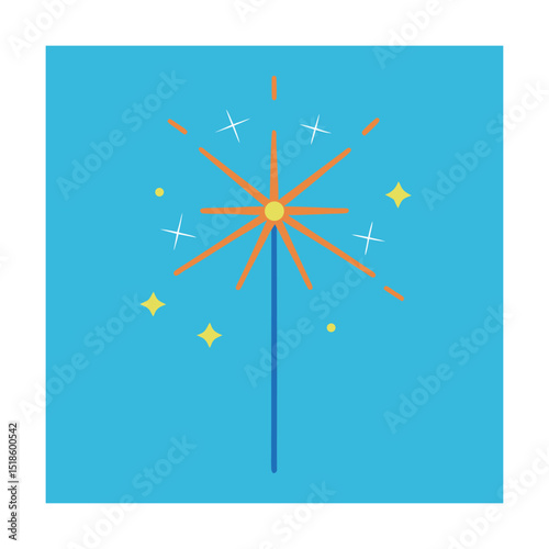 Festive sparkler celebration bright lights night sky