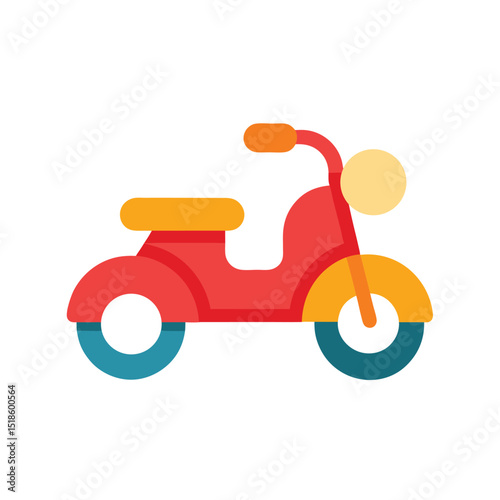 vintage scooter isolated