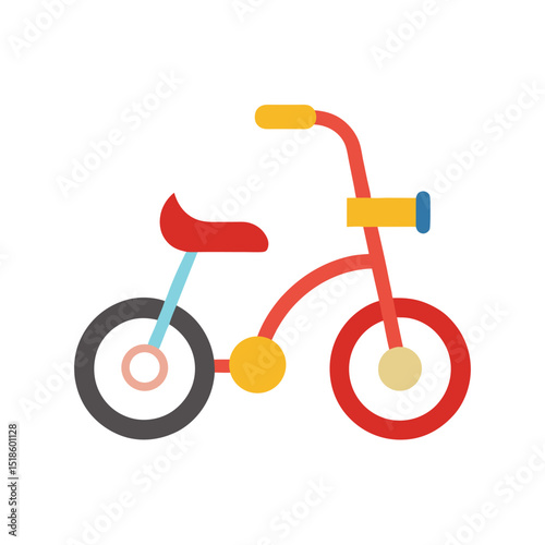 red bicycle isolated on white