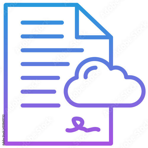 Cloud Contract Icon