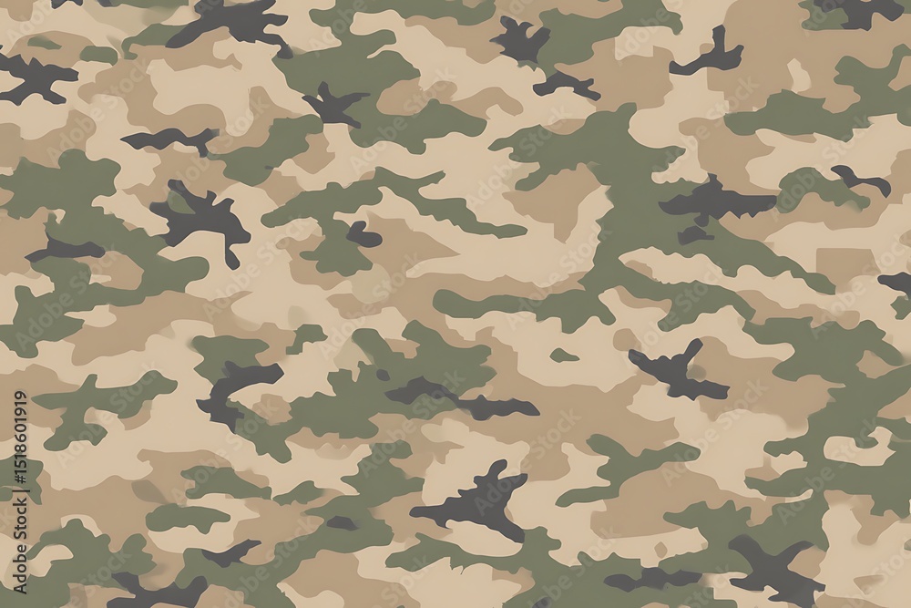 Military camouflage pattern in green and beige Military camouflage pattern in green and beige