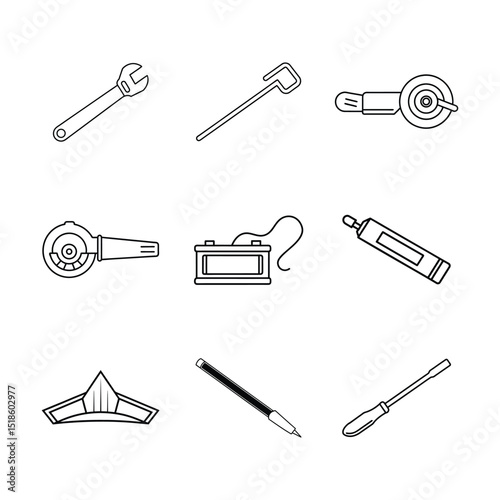 Set Of Engineer Vector Tool 