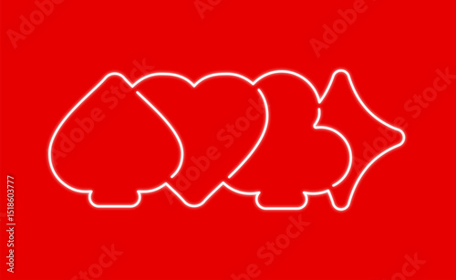 Playing Card Suits. Poker and Casino.