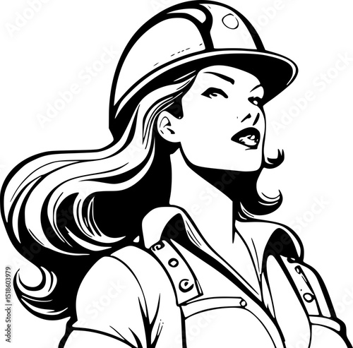 Modern Working Woman – Stylish Female Character for Construction worker