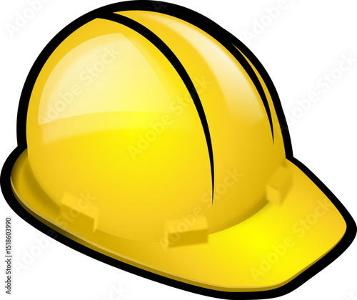yellow helmet isolated on white