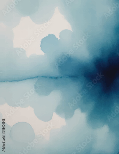  Abstract Blue Gradient Flowing Texture Background.