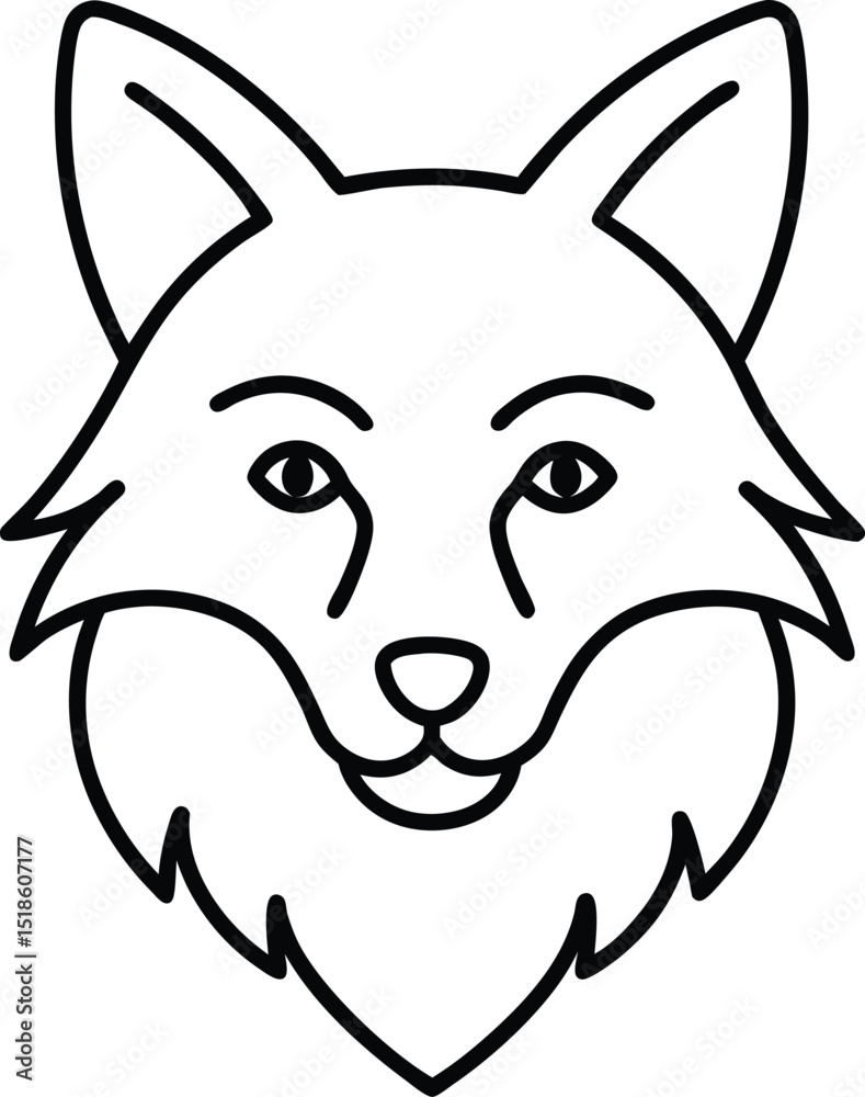wolf head icon line art vector illustration on transparent background wolf head icon line art vector illustration on transparent background