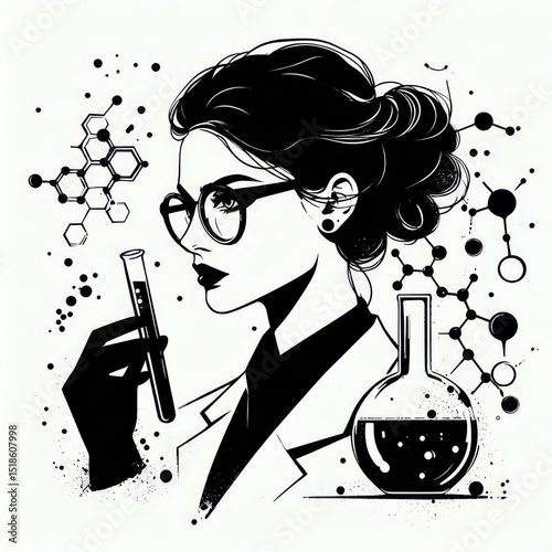 A woman holding a test tube