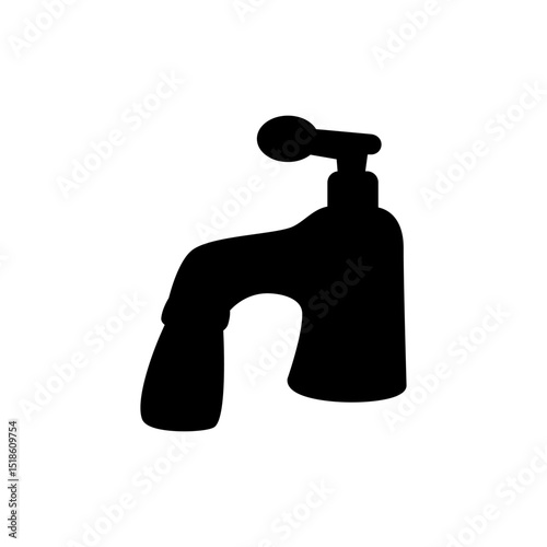 water tap icon, vector illustration symbol sign logo template pictogram, for ui or ux isolated on white for mobile app, editable
