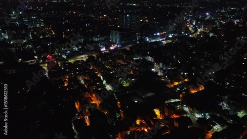 Aerial shot of beautiful fireworks in Bengaluru city after the Royal Challenger Bangalore (RCB) cricket team won the Indian Premier League (IPL) trophy 2025


