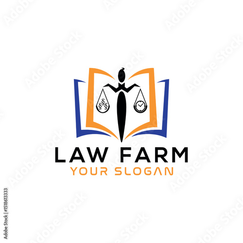 law firm loan logo design vector