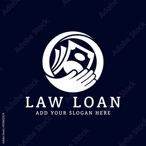 law firm loan logo design vector