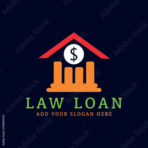 law firm loan logo design vector