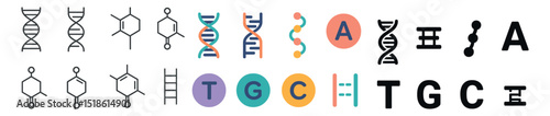 Science and technology icon collection, research and lab symbols for innovation projects