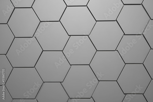 Gray hexagonal tile pattern geometric design