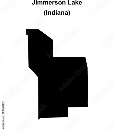 Jimmerson Lake (Indiana) blank outline map