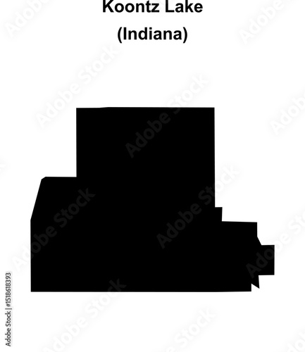 Koontz Lake (Indiana) blank outline map