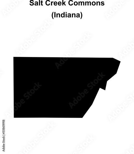 Salt Creek Commons (Indiana) blank outline map
