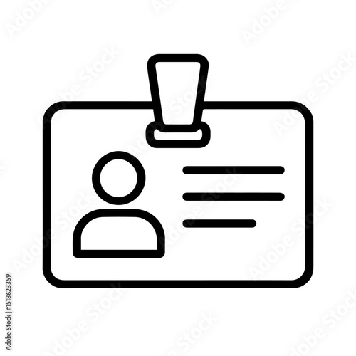 Badge icon on white background vector
Vector line icon office, work
