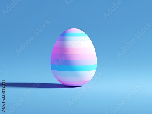 Vibrant photo of tiny cute isometric easter egg soft smooth lighting with soft neon colors 3d icon clay render 100mm lens 3d blender render trending on polycount modular.