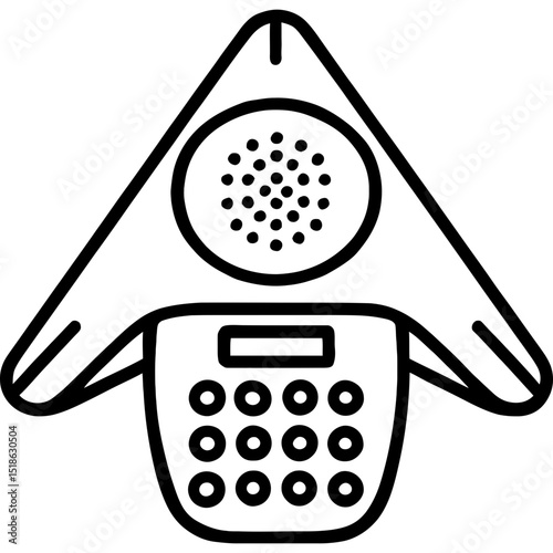 Minimalist conference phone icon design