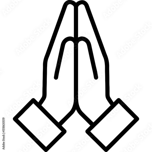 Vector design of praying hands