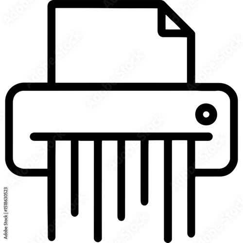 Vector design of an office shredder icon
