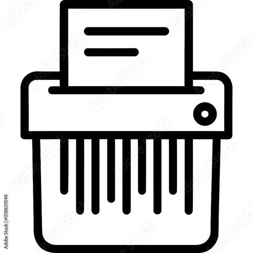 Minimal vector icon of a paper shredder
