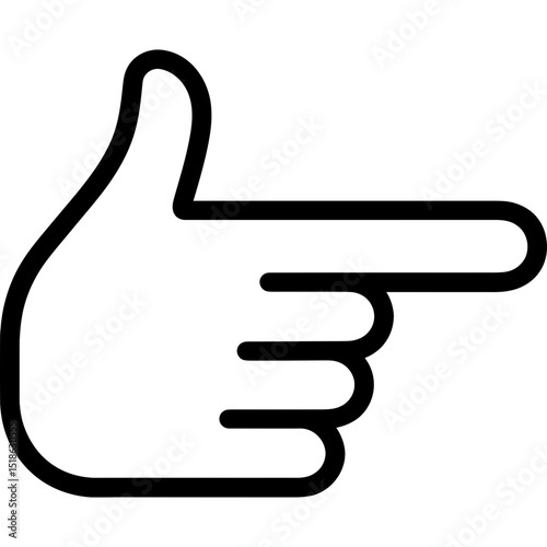 Vector hand mimicking pistol gesture