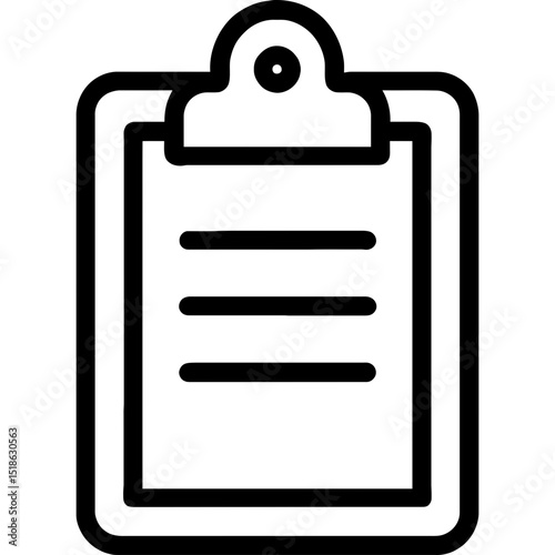 Vector outline of office clipboard