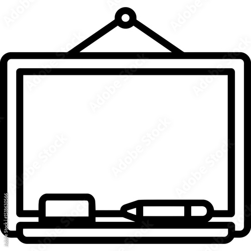 Minimal whiteboard vector icon design