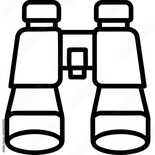 Minimalist binoculars icon design