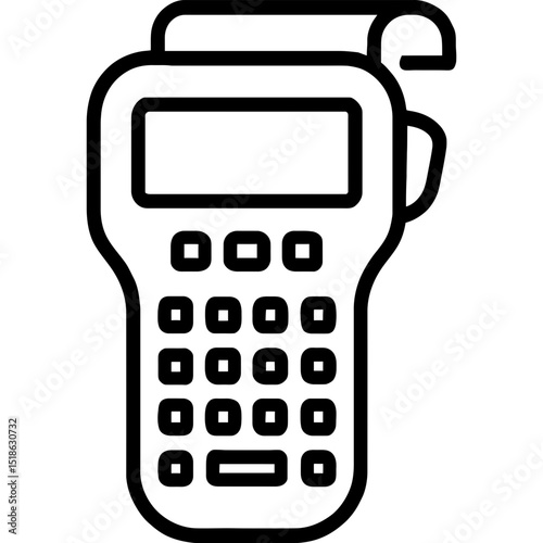 Outline icon of a handheld label maker