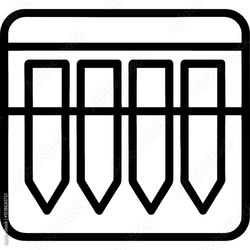 Minimalist sticky tab flag icon design