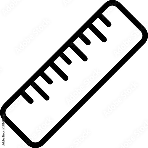 Minimal vector ruler icon