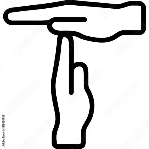 Minimalist timeout gesture icon design