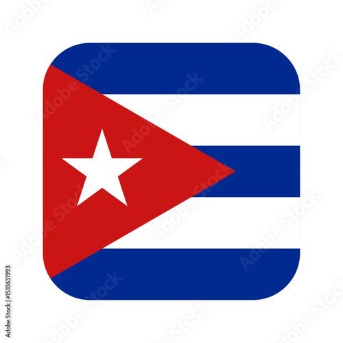 Cuba flag rounded square icon