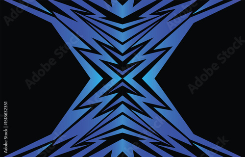 Abstract background with gradient various sharp, zigzag and lightning pattern with copy space area